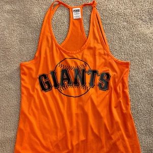 VS PINK MLB SF San Francisco Giants Jersey tank